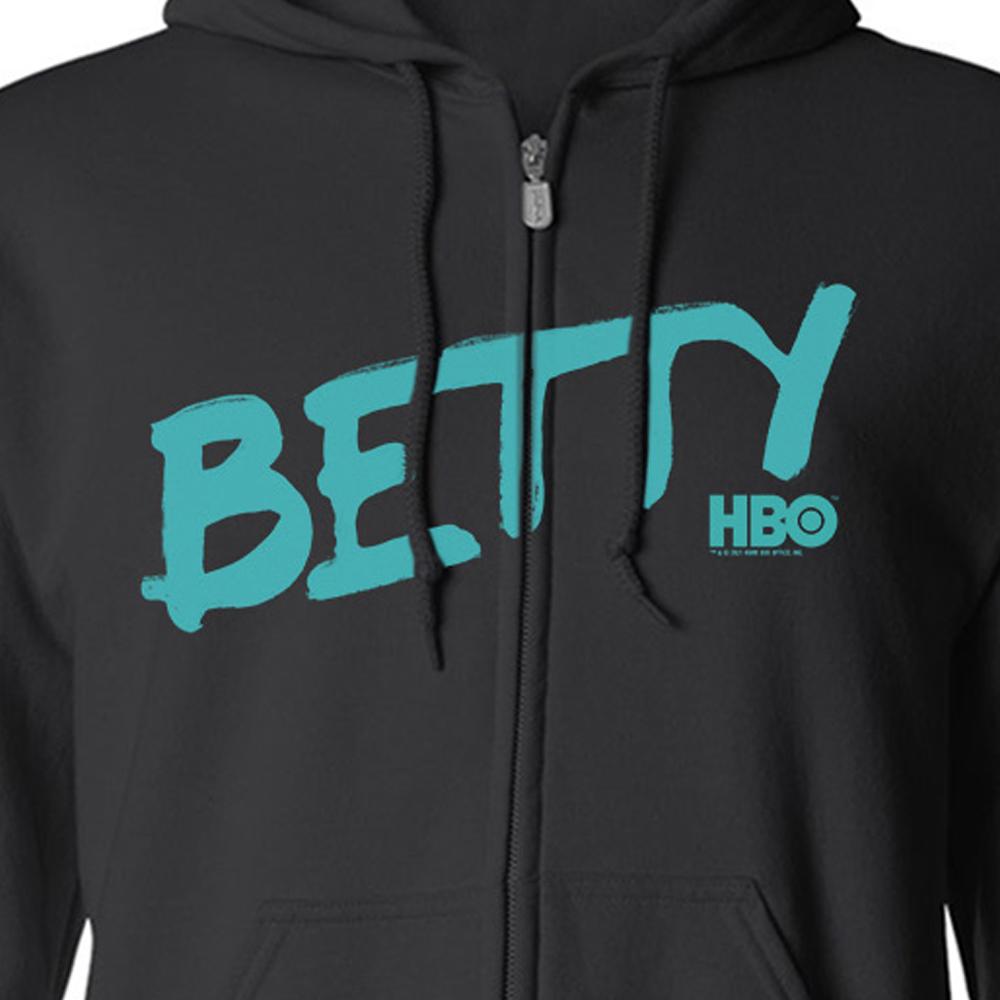 Betty Logo Fleece Zip-Up Hooded Sweatshirt