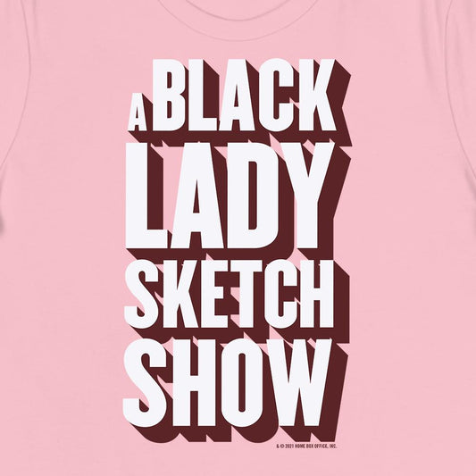 A Black Lady Sketch Show Logo Adult Short Sleeve T-Shirt-2