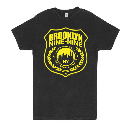 Brooklyn Nine-Nine Badge Distressed Short Sleeve T-Shirt-0