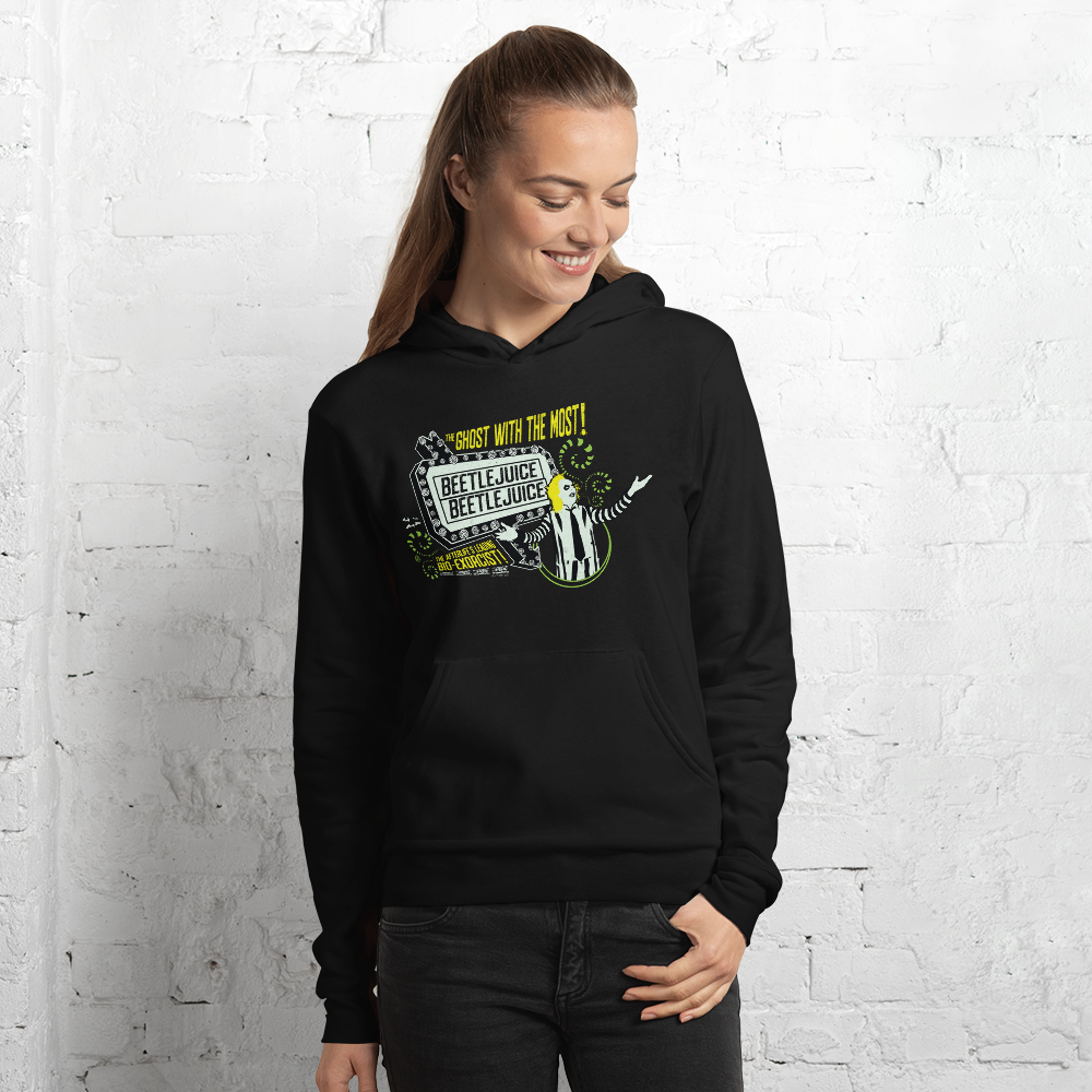 Beetlejuice Ghost with the Most Adult Fleece Hooded Sweatshirt