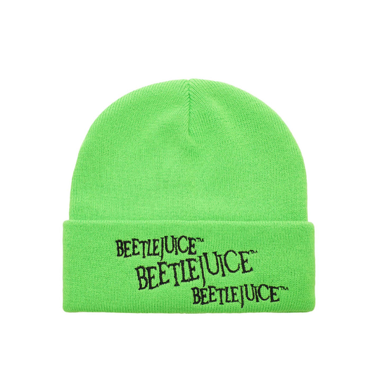 Beetlejuice Neon Logo Beanie-0