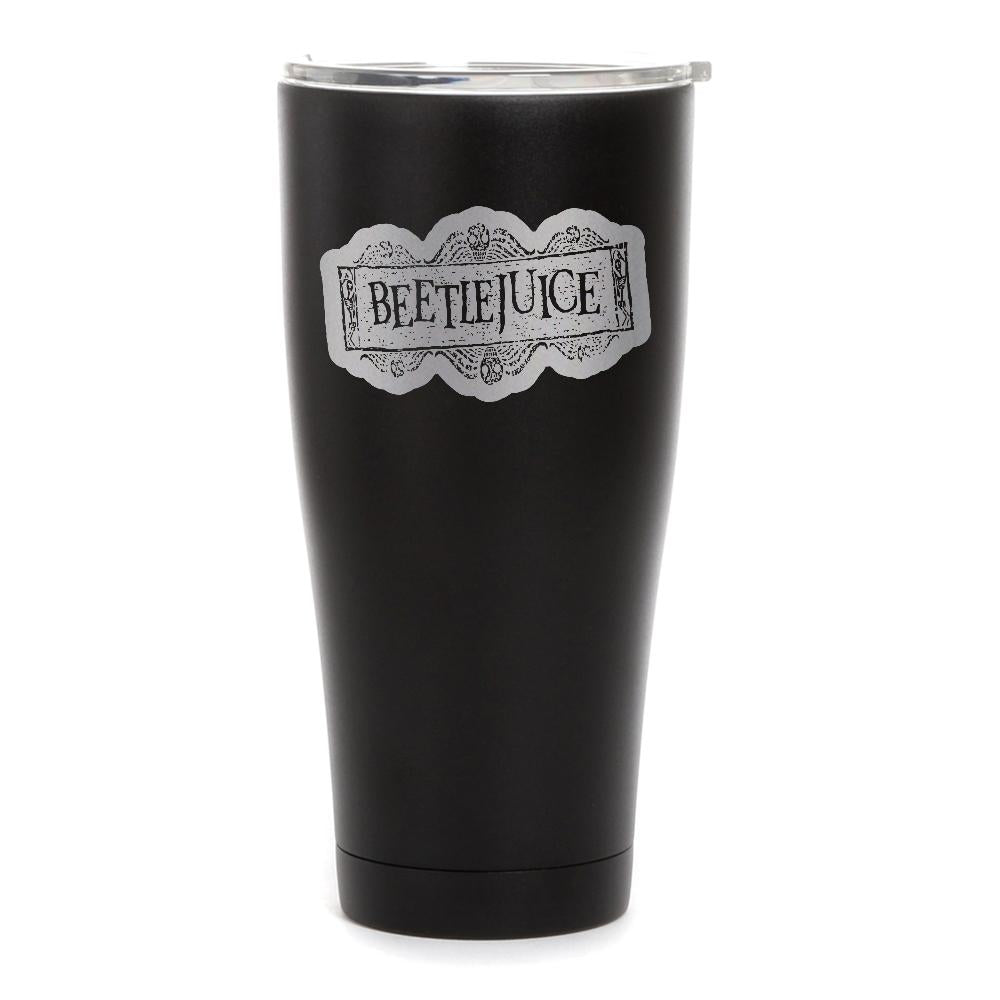 Beetlejuice Logo Laser Engraved SIC Tumbler