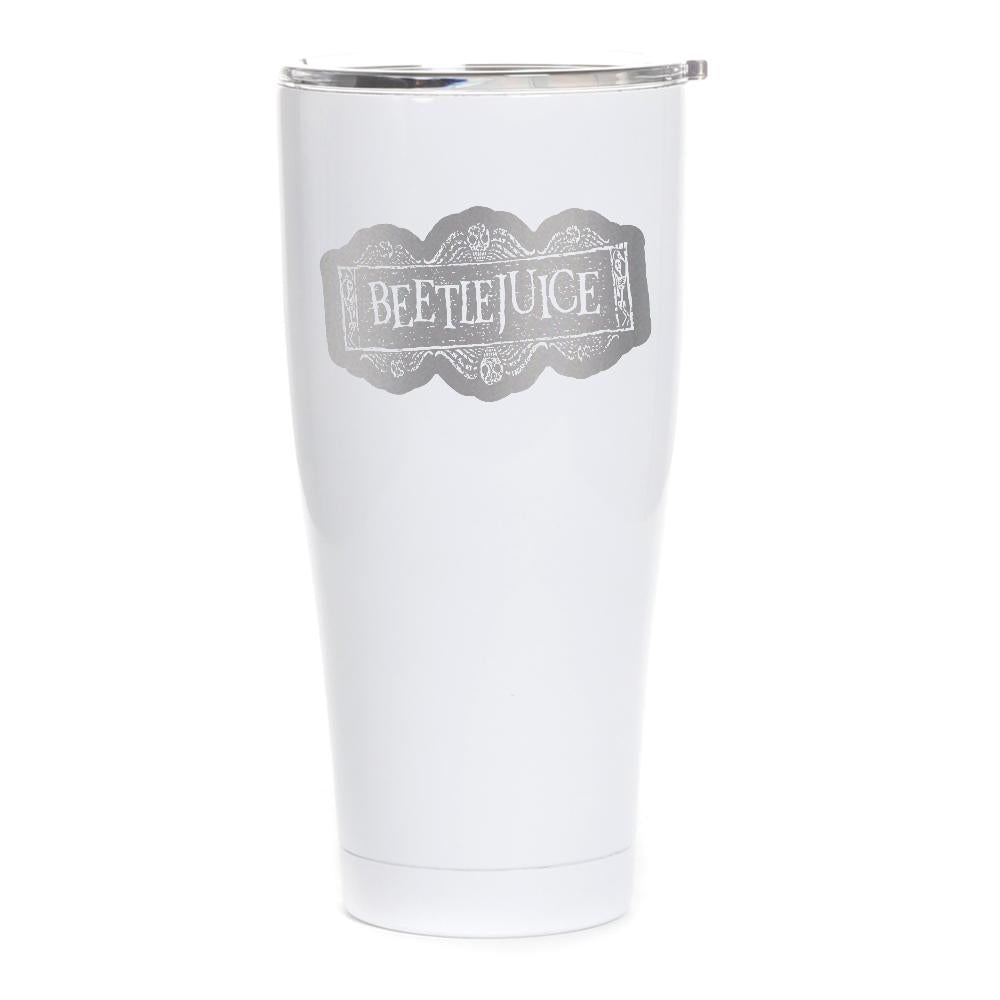 Beetlejuice Logo Laser Engraved SIC Tumbler