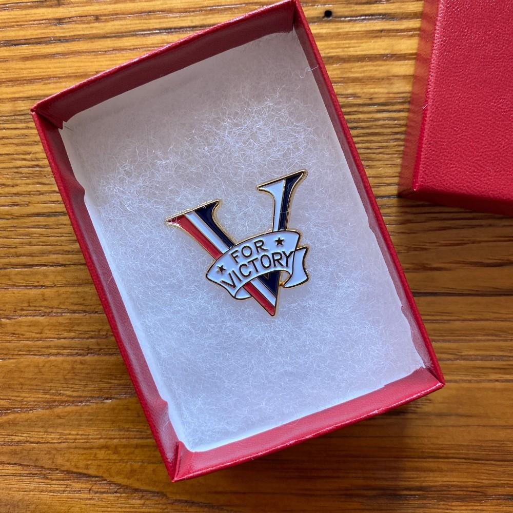 WII V-Day for Victory Pin