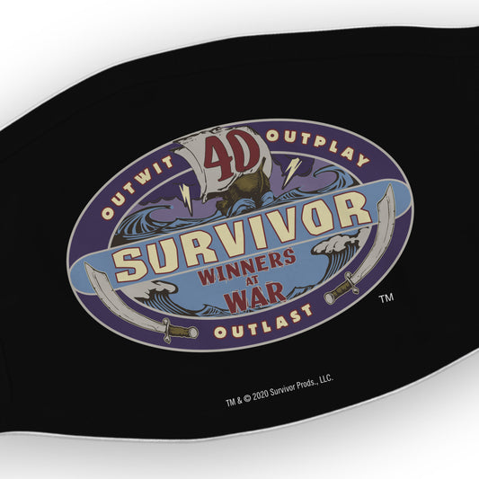 Survivor Season 40 Winners at War Logo Washable Face Mask | Official CBS Entertainment Store-1