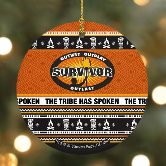 Survivor The Tribe Has Spoken Round Ceramic Ornament | Official CBS Entertainment Store-1