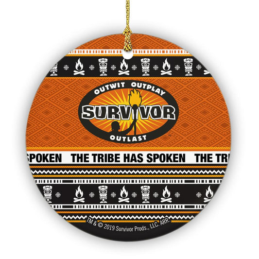 Survivor The Tribe Has Spoken Round Ceramic Ornament | Official CBS Entertainment Store