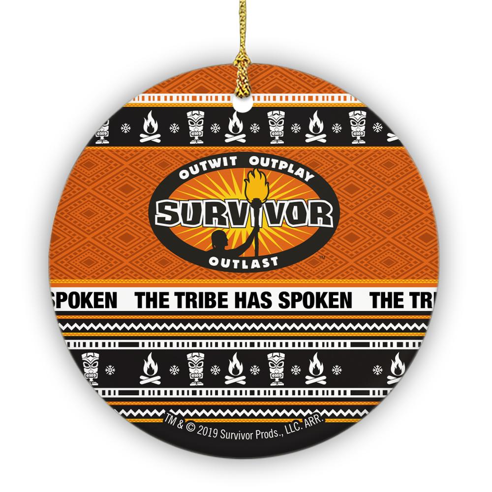 Survivor The Tribe Has Spoken Round Ceramic Ornament | Official CBS Entertainment Store