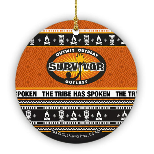 Survivor The Tribe Has Spoken Round Ceramic Ornament | Official CBS Entertainment Store-0