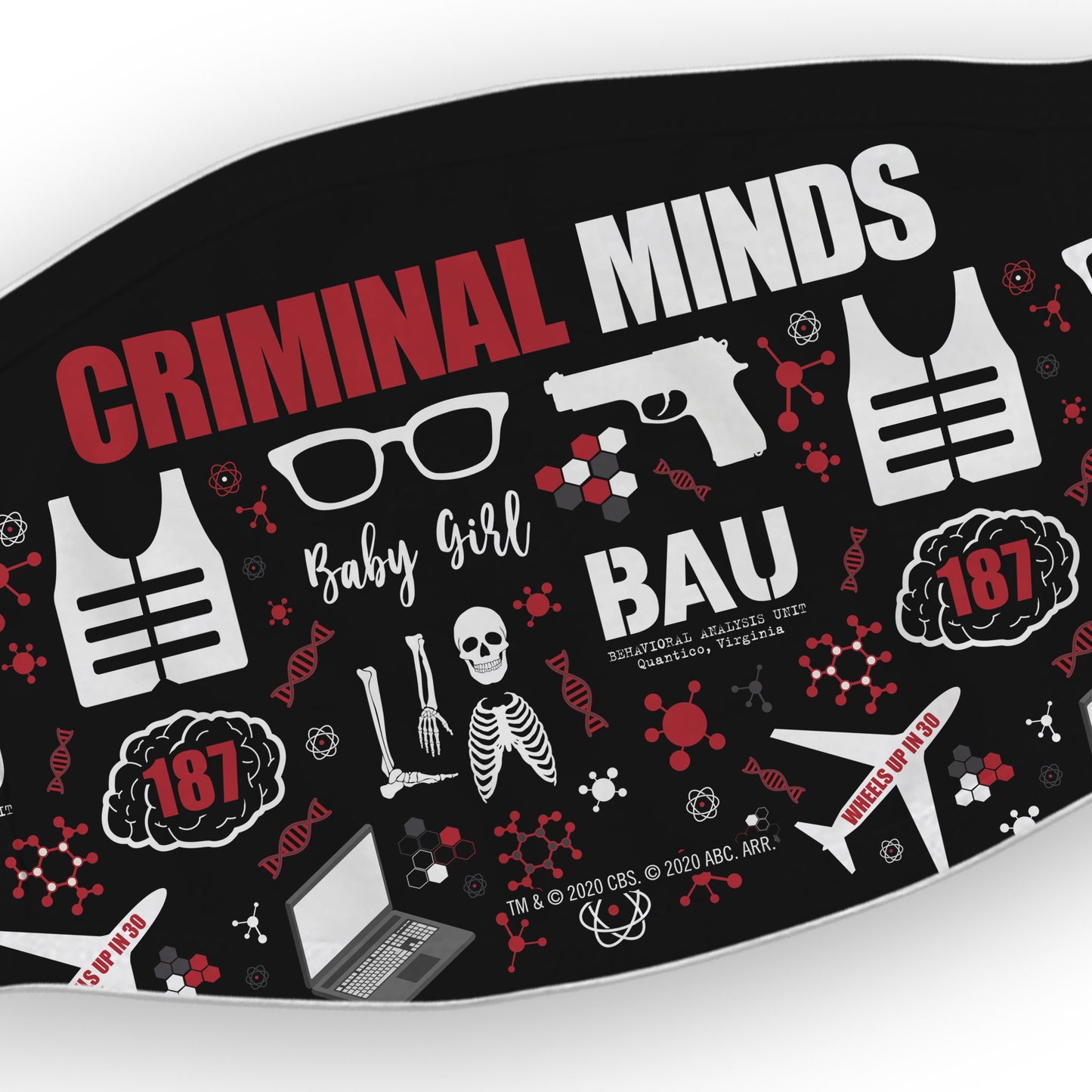 Criminal Minds Icon Mashup Washable Face Mask | Official CBS Entertainment Store