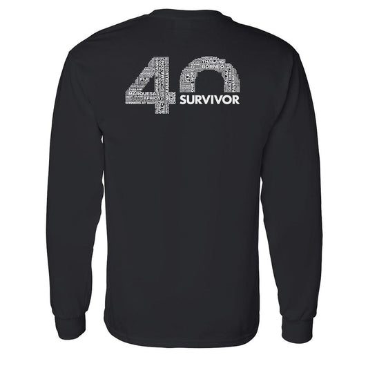 Survivor 40th Season Anniversary Logo Adult Long Sleeve T-Shirt-5