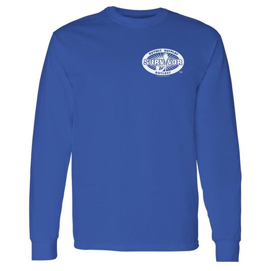 Survivor 40th Season Anniversary Logo Adult Long Sleeve T-Shirt-0