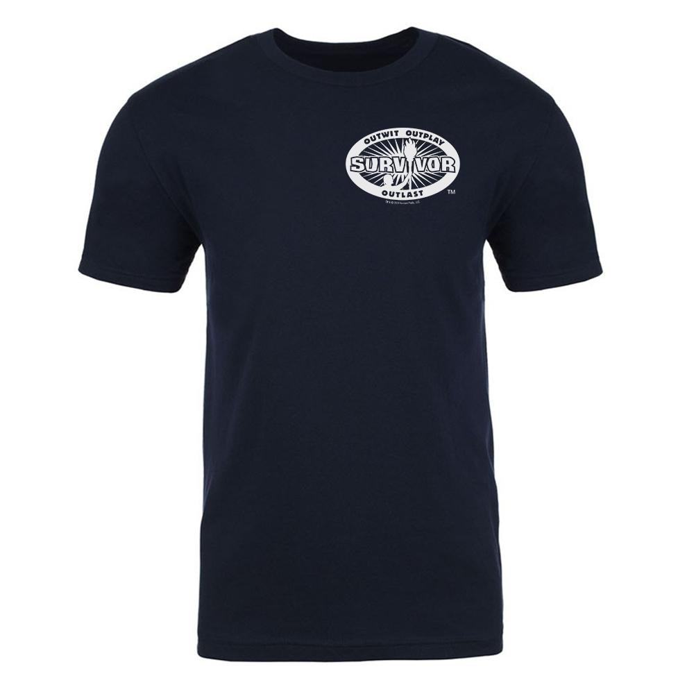 Survivor 40th Season Anniversary Logo Adult Short Sleeve T-Shirt