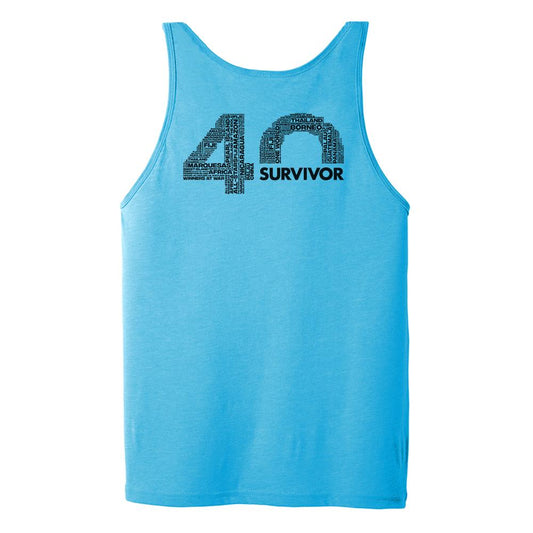 Survivor 40th Season Anniversary Logo Adult Tank Top-3