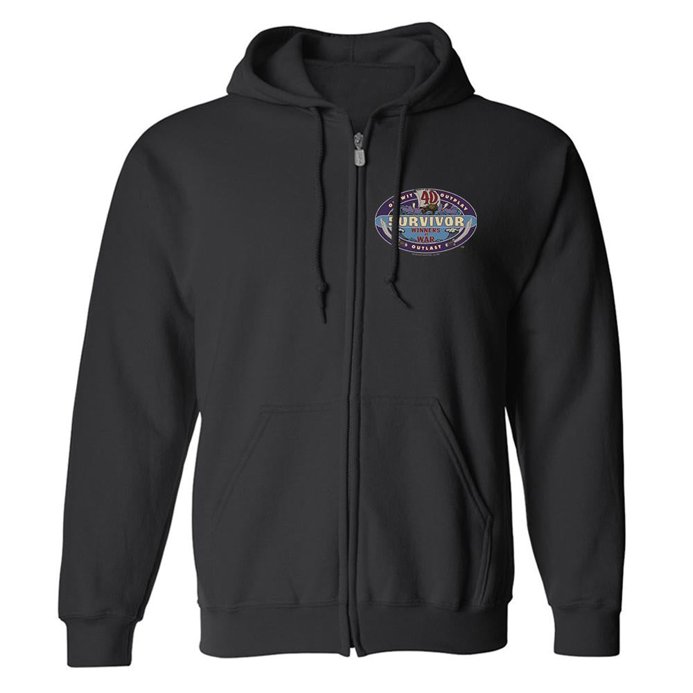 Survivor Survivor Season 40 Winners at War Elements Fleece Zip-Up Hooded Sweatshirt