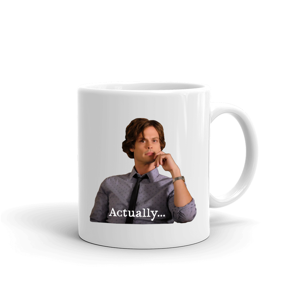 Criminal Minds Spencer Reid Actually... White Mug | Official CBS Entertainment Store