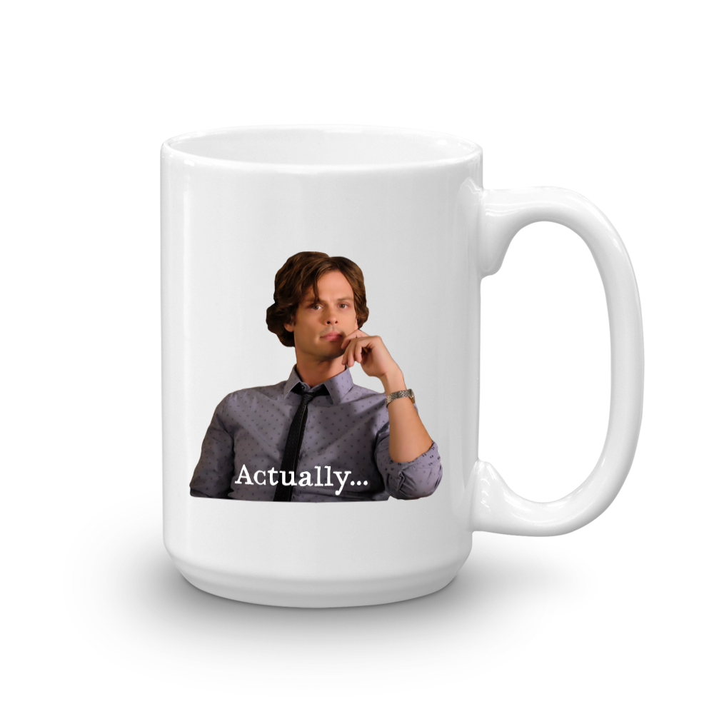 Criminal Minds Spencer Reid Actually... White Mug | Official CBS Entertainment Store