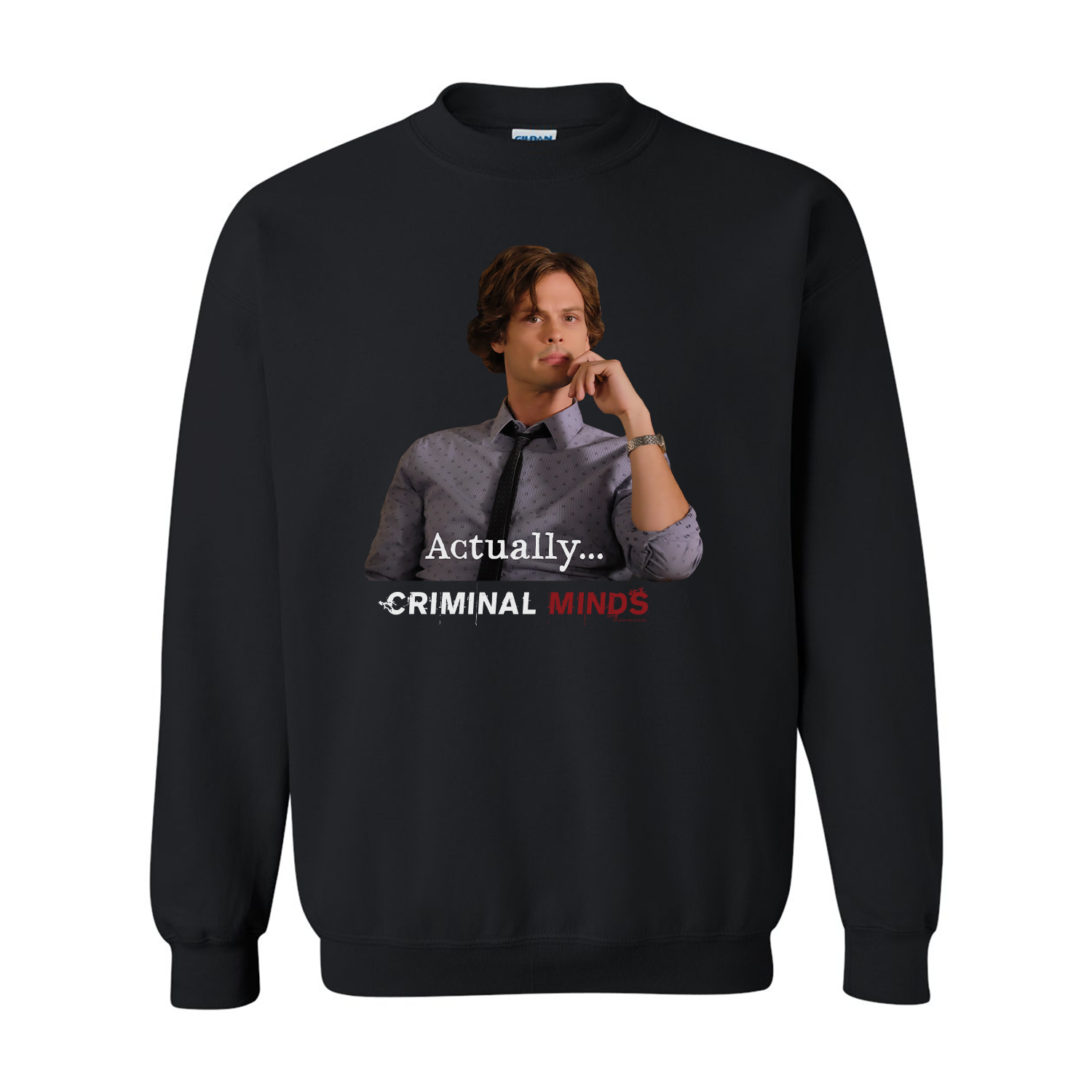 Criminal Minds Spencer Reid Actually... Fleece Crewneck Sweatshirt | Official CBS Entertainment Store