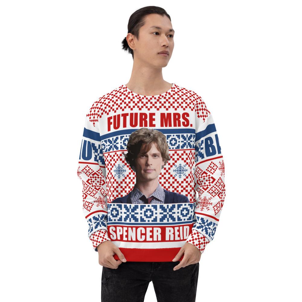 Criminal Minds Mrs. Spencer Reid Holiday Adult All-Over Print Sweatshirt | Official CBS Entertainment Store