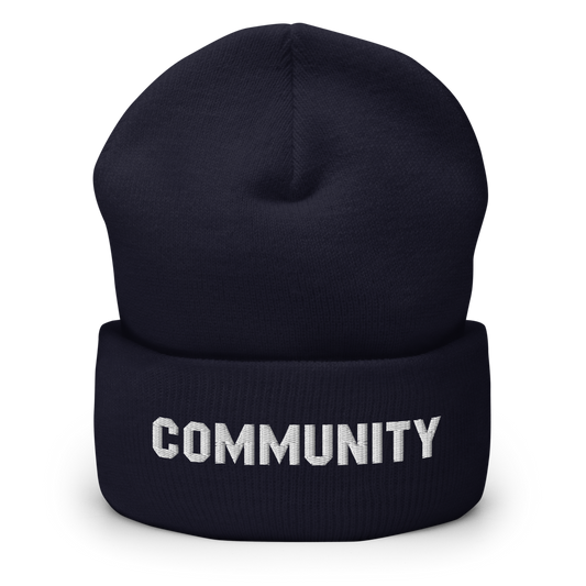 Community Logo Embroidered Cuffed Beanie - Made in the USA-0