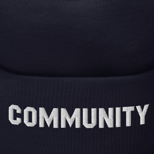 Community Logo Embroidered Cuffed Beanie - Made in the USA-1