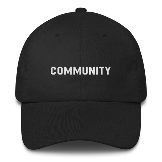 Community Logo Low Profile Cap Embroidered Hat-0