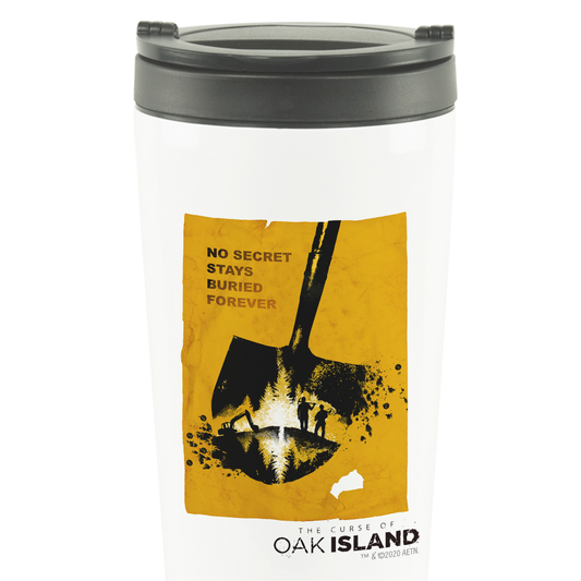 The Curse of Oak Island No Secret Stays Buried 16 oz Stainless Steel Thermal Travel Mug-1