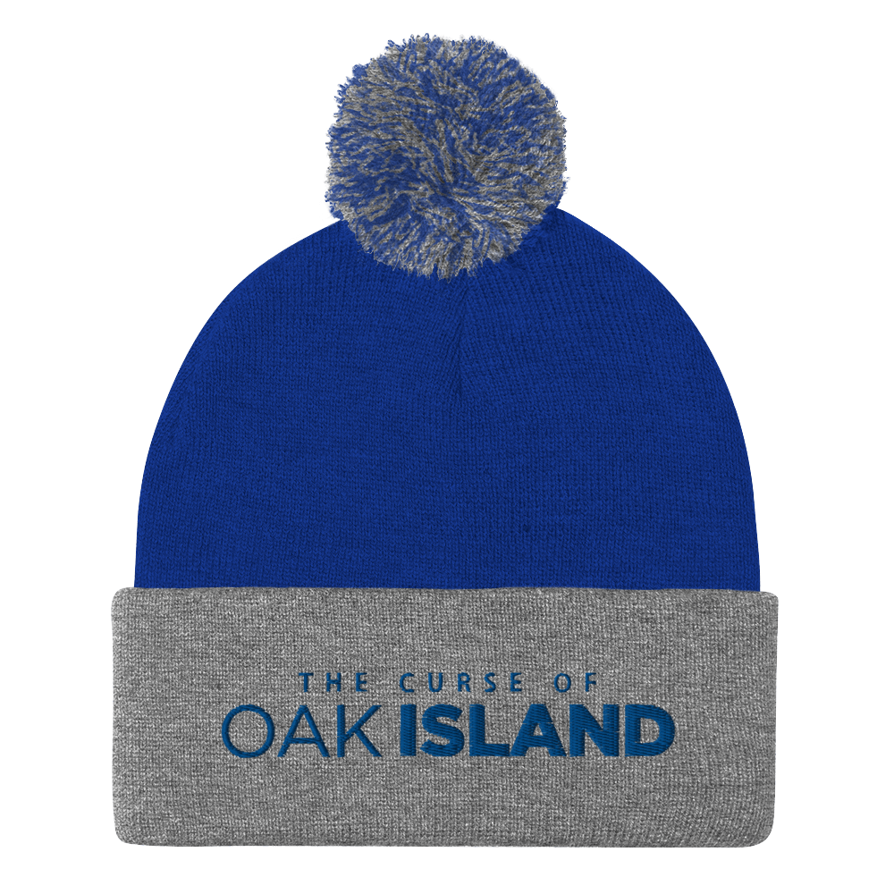 The Curse of Oak Island Logo Pom Pom Knit Beanie