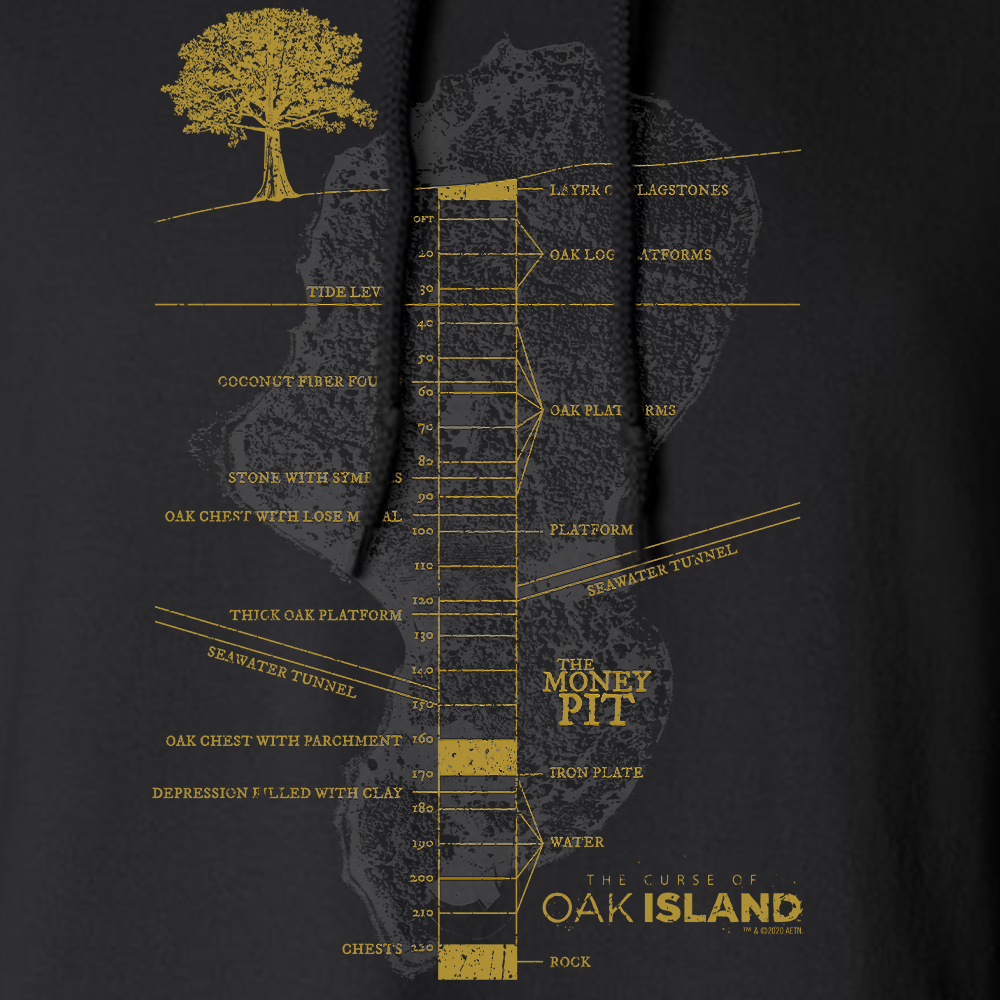 The Curse of Oak Island Money Pit Fleece Hooded Sweatshirt