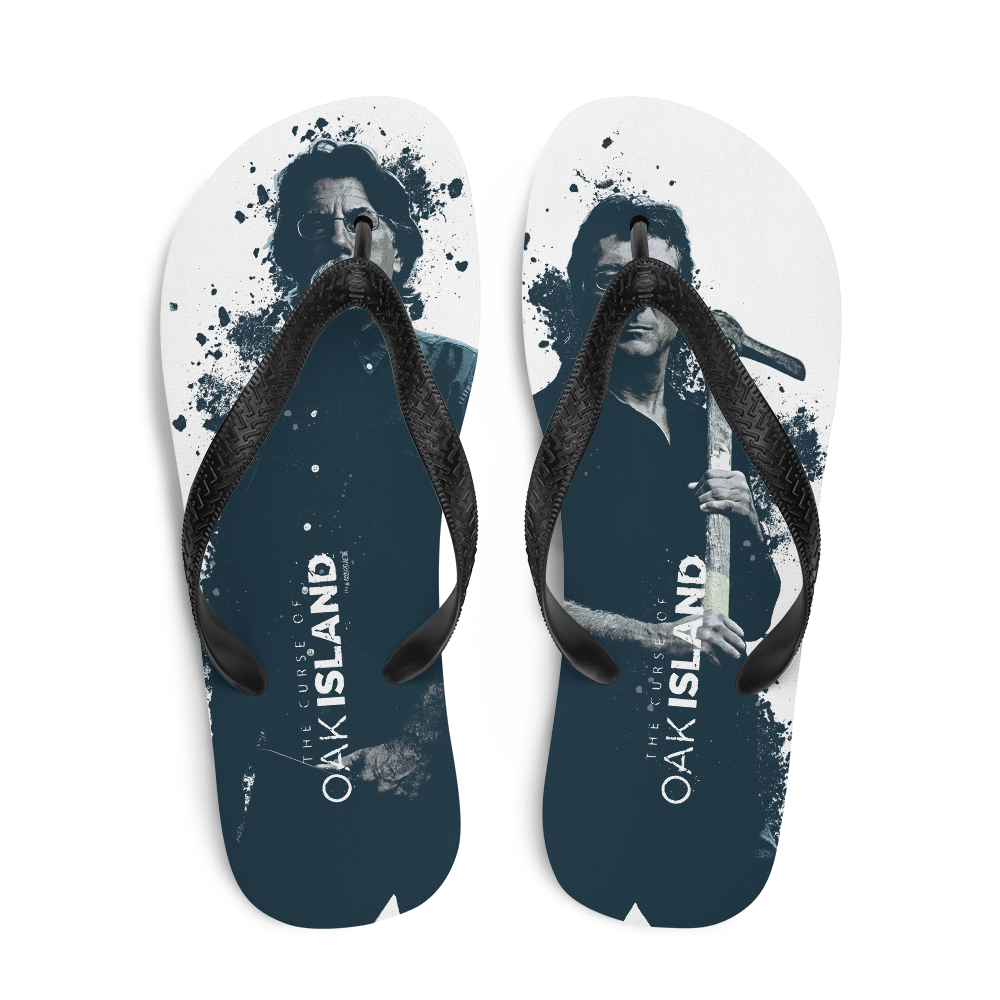 The Curse of Oak Island Rick and Marty Adult Flip Flops