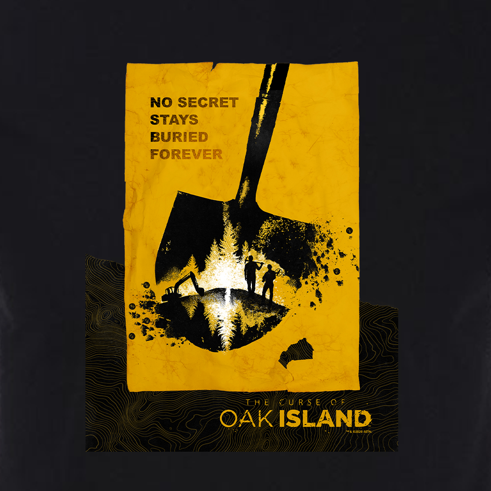 The Curse of Oak Island No Secret Stays Buried Adult Short Sleeve T-Shirt