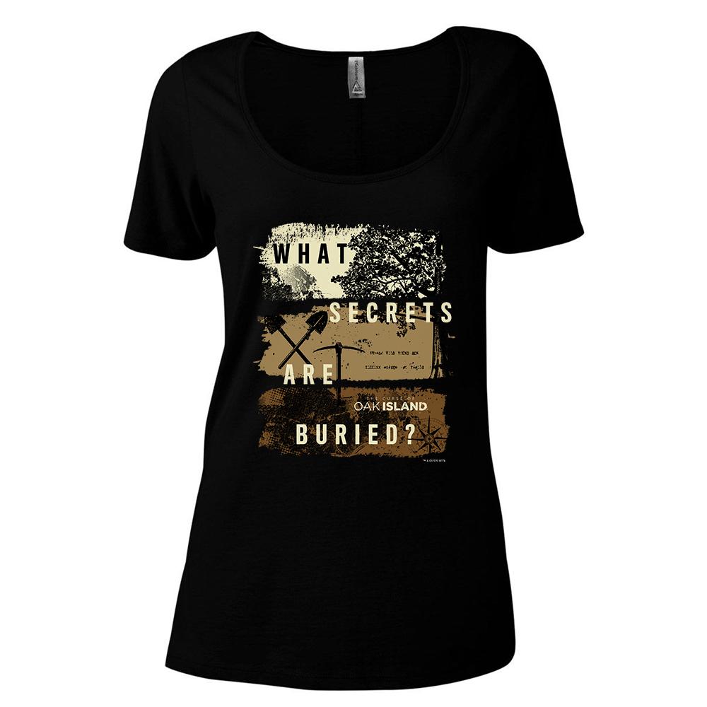 The Curse of Oak Island What Secrets Are Buried? Women's Relaxed Scoop Neck T-Shirt