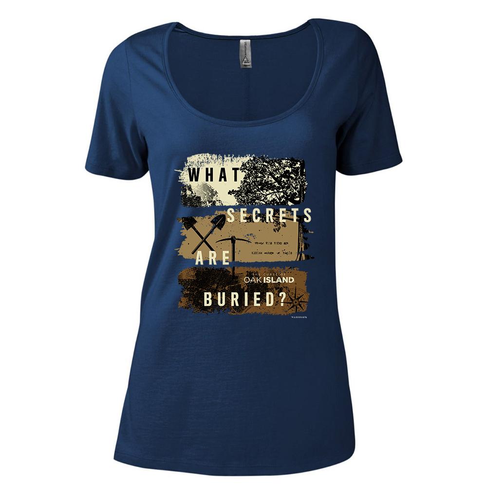 The Curse of Oak Island What Secrets Are Buried? Women's Relaxed Scoop Neck T-Shirt