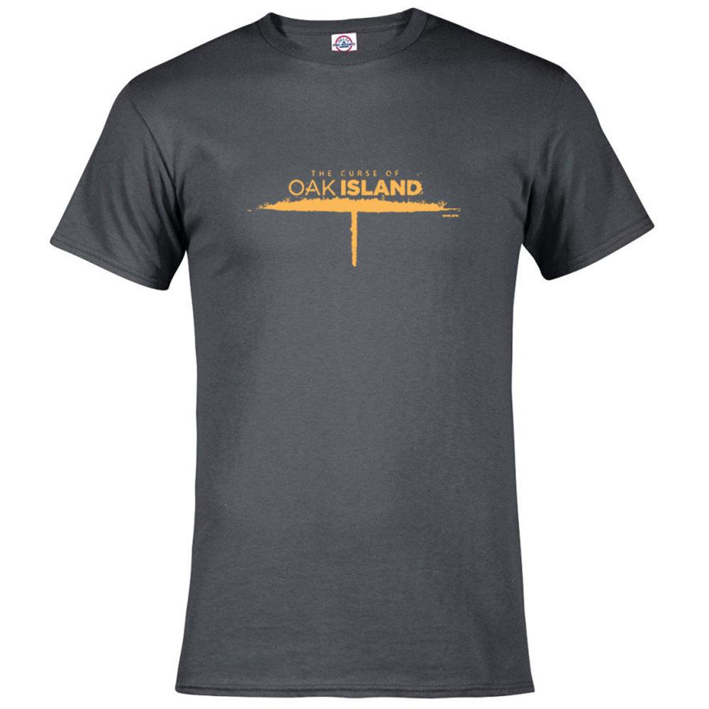 The Curse of Oak Island Logo Short Sleeve Charcoal T-Shirt