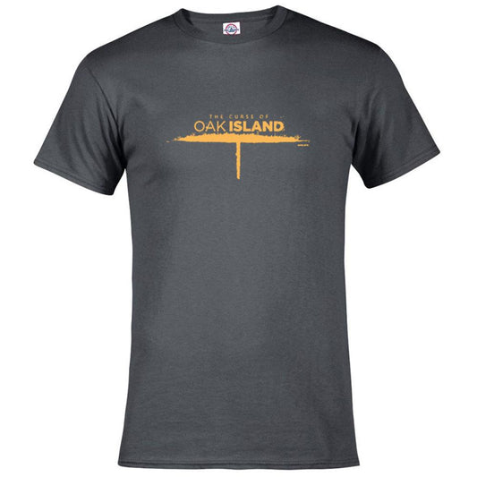 The Curse of Oak Island Logo Short Sleeve Charcoal T-Shirt-0