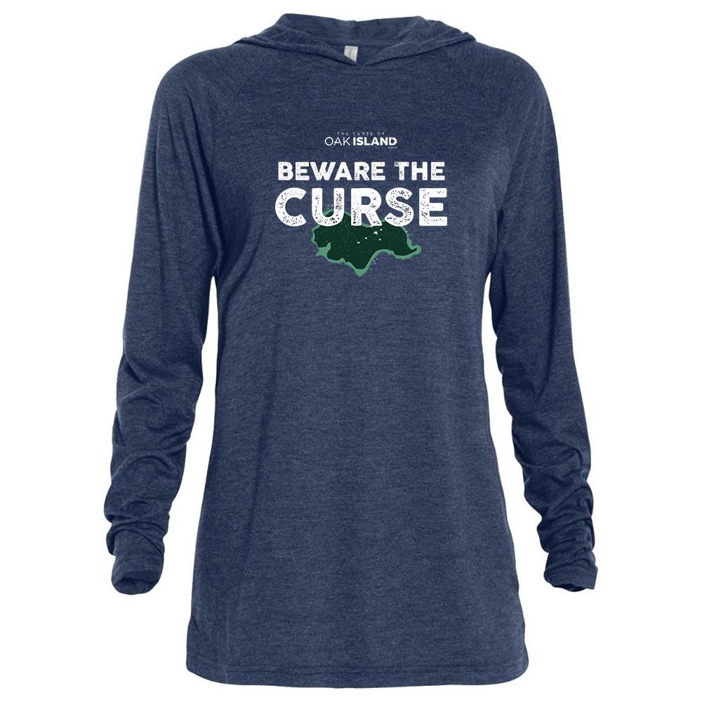 The Curse of Oak Island Beware of the Curse Tri-blend Raglan Hoodie