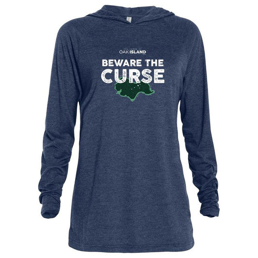 The Curse of Oak Island Beware of the Curse Tri-blend Raglan Hoodie