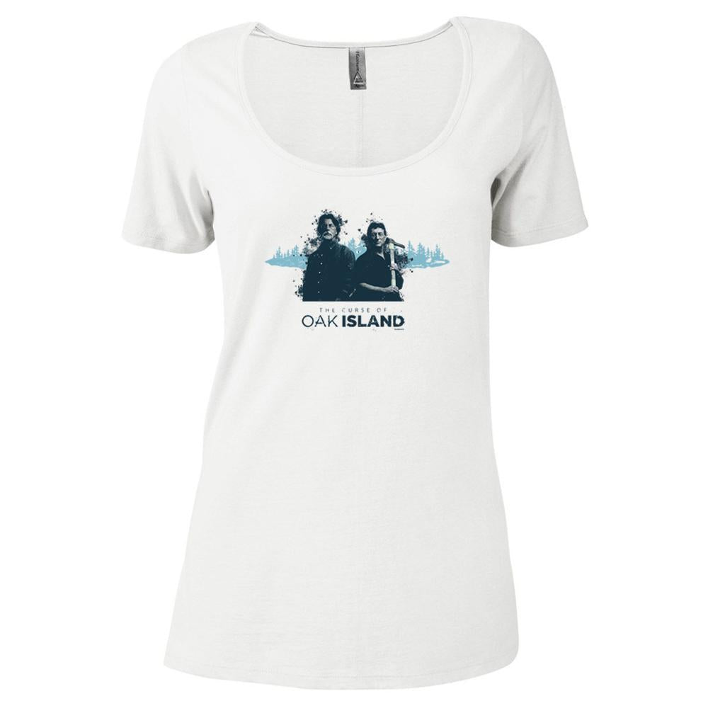The Curse of Oak Island Rick and Marty Women's Relaxed Scoop Neck T-Shirt
