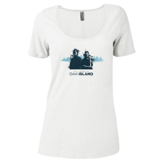 The Curse of Oak Island Rick and Marty Women's Relaxed Scoop Neck T-Shirt