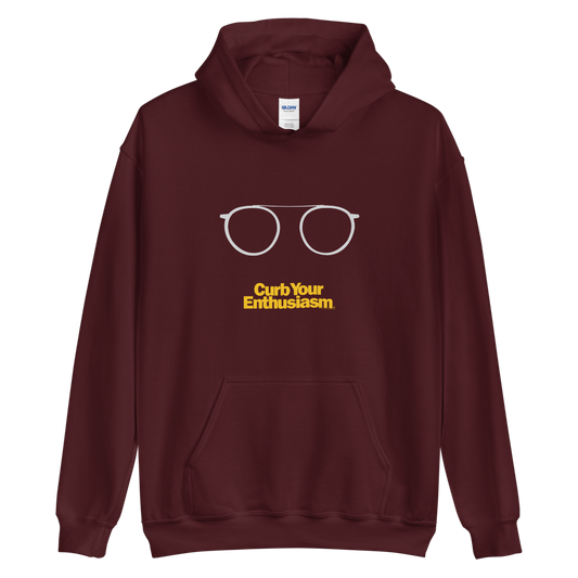 Curb Your Enthusiasm Glasses Fleece Hooded Sweatshirt-3