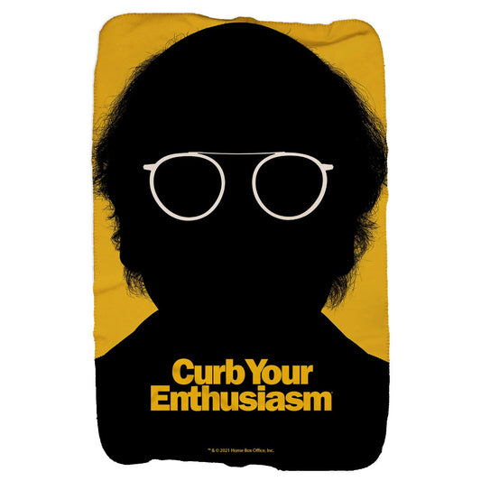 Curb Your Enthusiasm Larry's Silhouette Sherpa Blanket-0