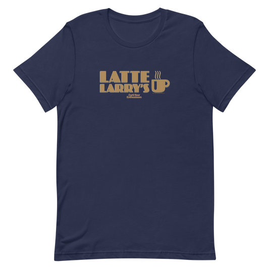 Curb Your Enthusiasm Latte Larry's Adult Short Sleeve T-Shirt-2