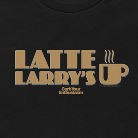 Curb Your Enthusiasm Latte Larry's Adult Short Sleeve T-Shirt-1