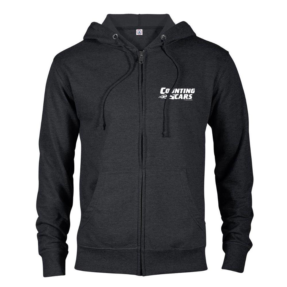 Counting Cars Logo Lightweight Zip Up Hooded Sweatshirt