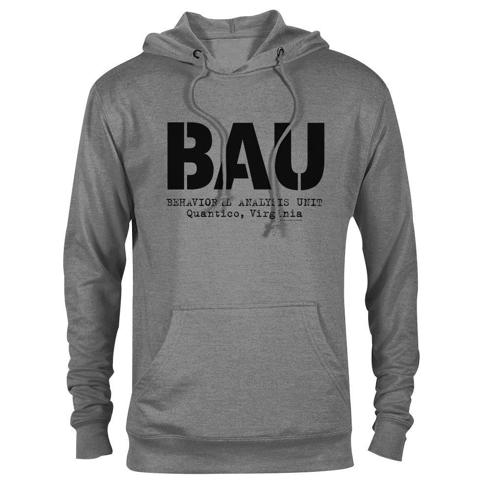 Criminal Minds BAU Grey Lightweight Hooded Sweatshirt | Official CBS Entertainment Store