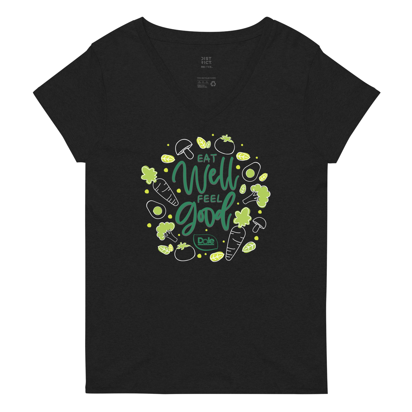 Dole Eat Well Feel Good Women's Recycled V-Neck T-Shirt