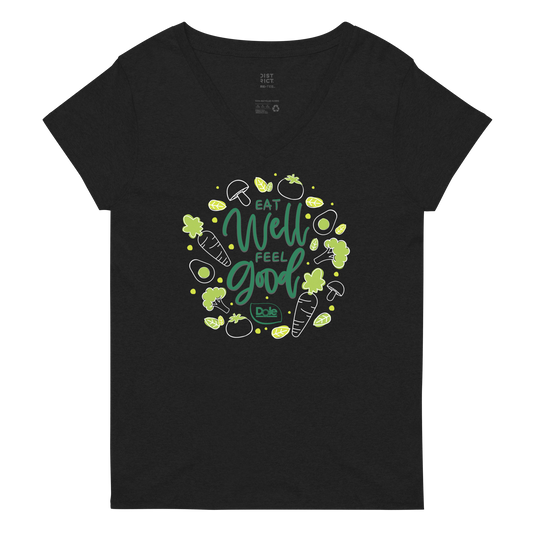 Dole Eat Well Feel Good Women's Recycled V-Neck T-Shirt-0