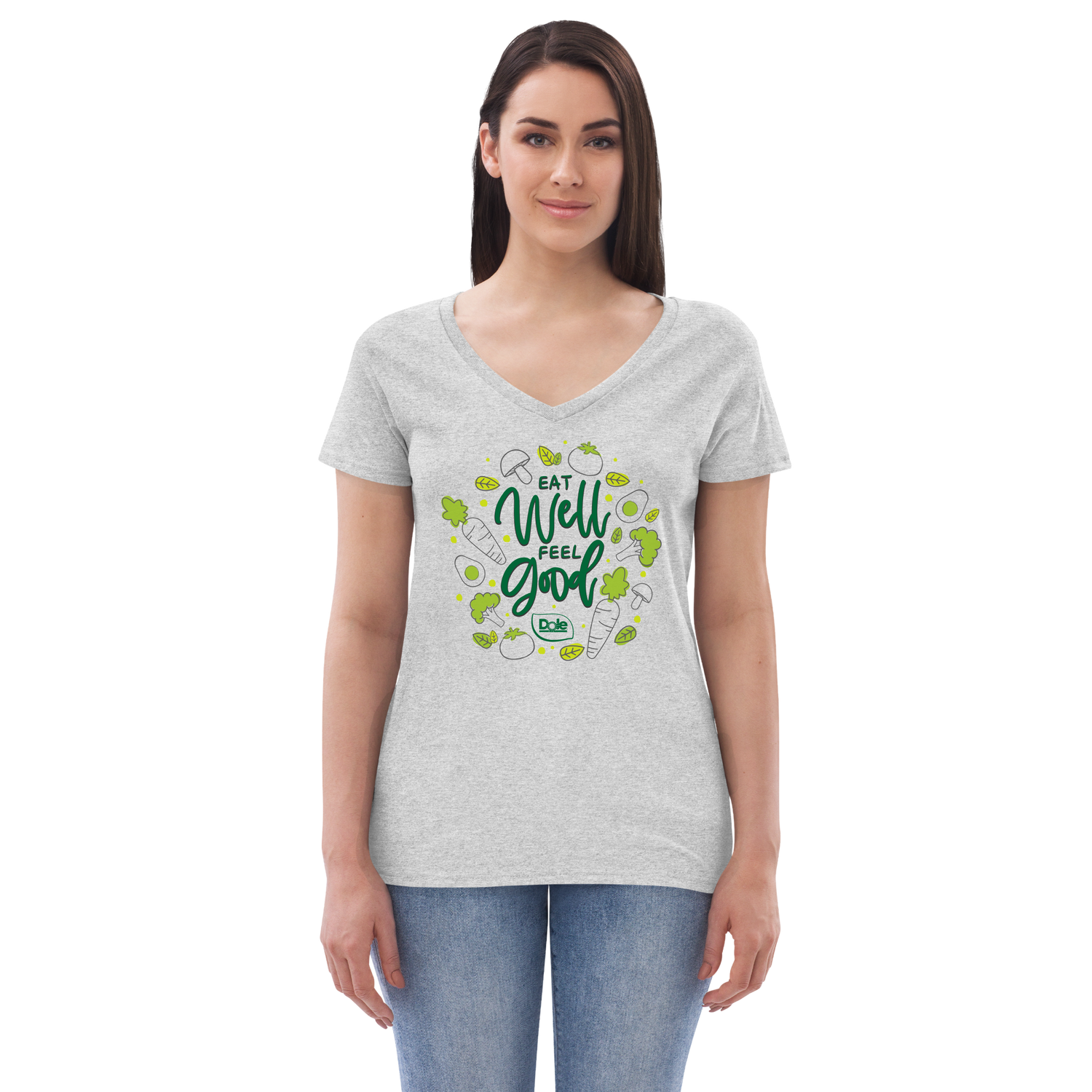 Dole Eat Well Feel Good Women's Recycled V-Neck T-Shirt