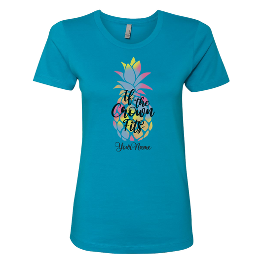 Dole If the Crown Fits Personalized Women's Short Sleeve T-Shirt-2