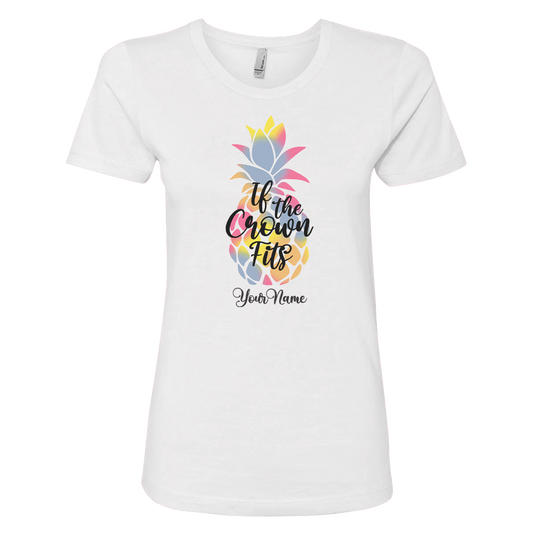 Dole If the Crown Fits Personalized Women's Short Sleeve T-Shirt-3